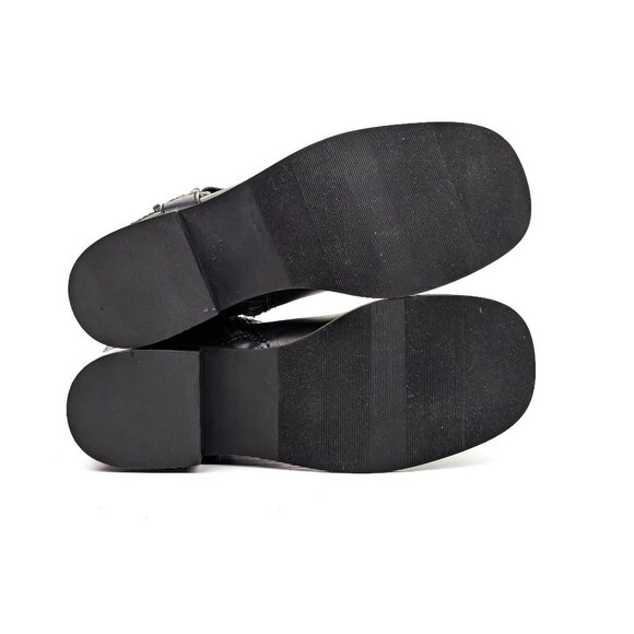 Open Edit Women Jab Moto Biker Black Vegan Leather Harness Boots sz 8.5 - Picture 9 of 9